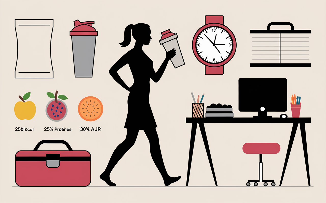 substitut de repas protéiné shaker lunch box bureau