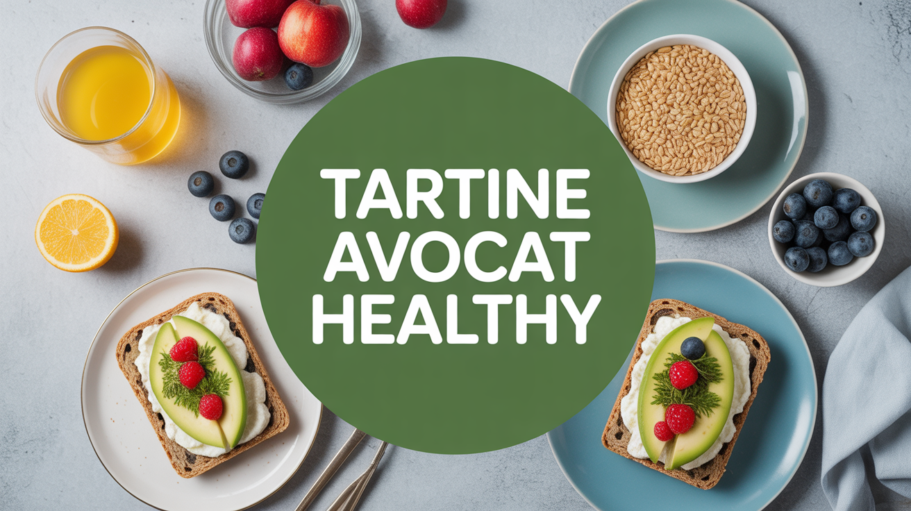 plateau petit dejeuner avec tartine avocat healthy repas sain