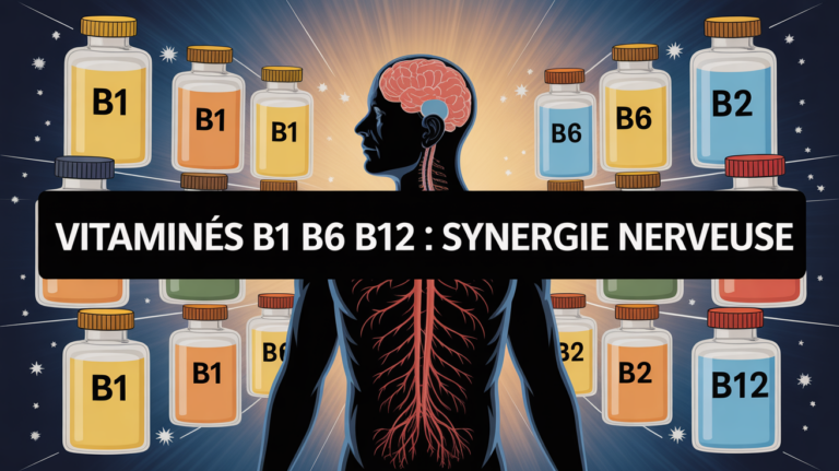 Illustration systeme nerveux synergie vitamines B1 B6 B12