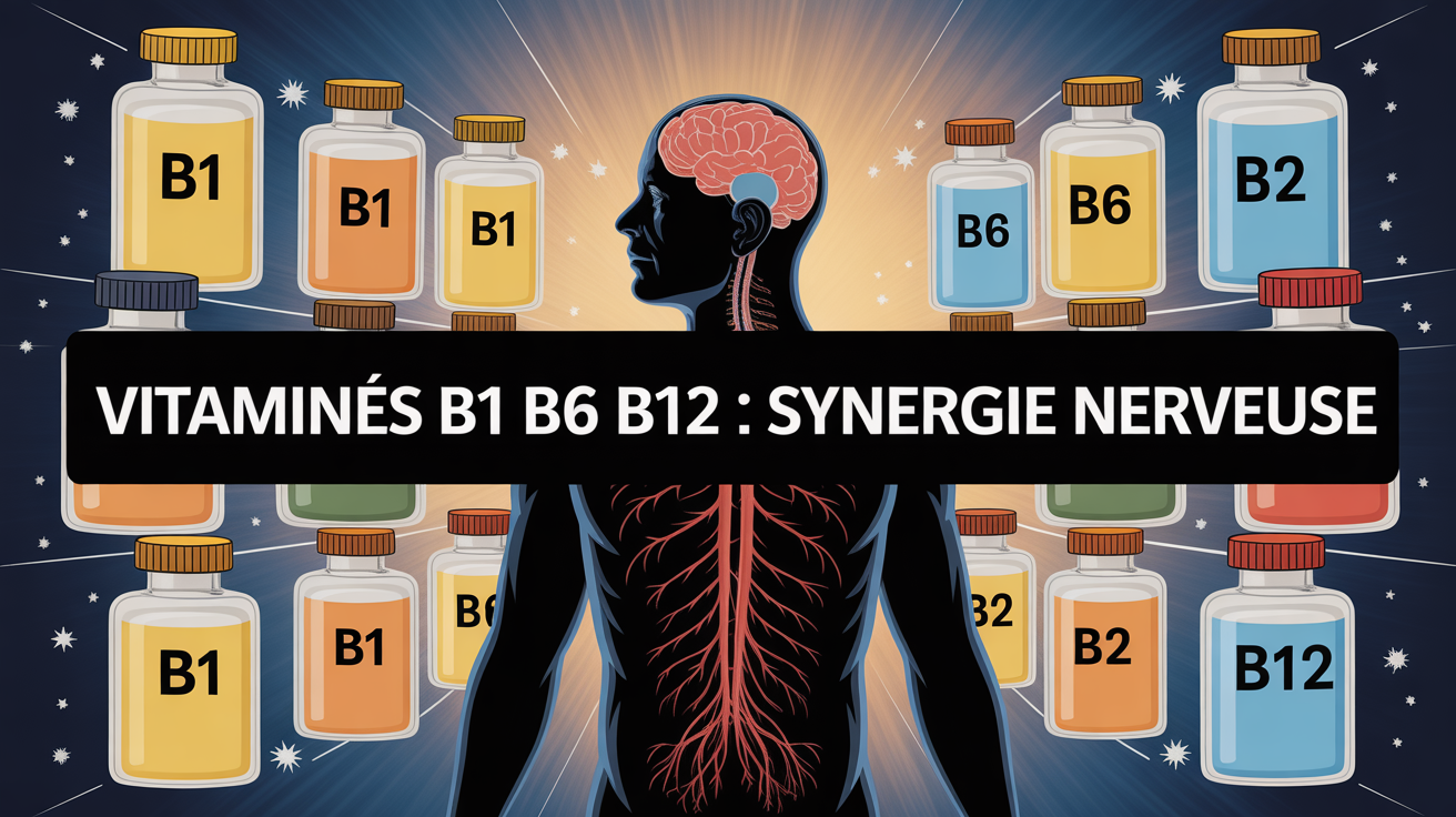 Illustration systeme nerveux synergie vitamines B1 B6 B12