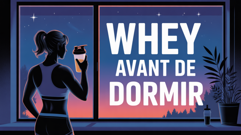 silhouette sportif avec shaker whey nuit