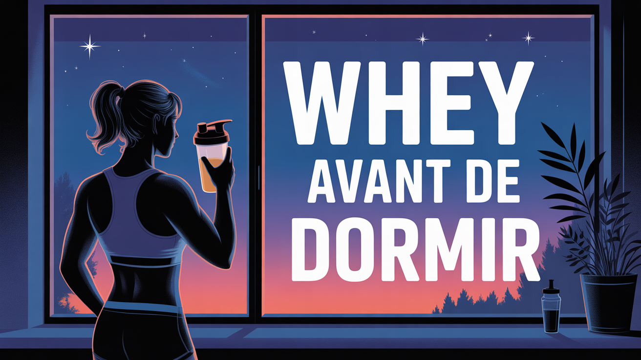 silhouette sportif avec shaker whey nuit