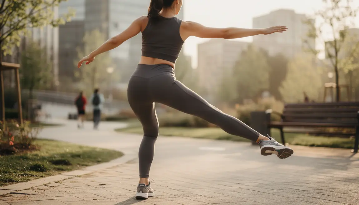 cuisses fines posture dynamique femme sportive