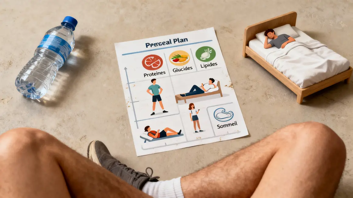 Image nutrition récupération musculation plan repas sommeil