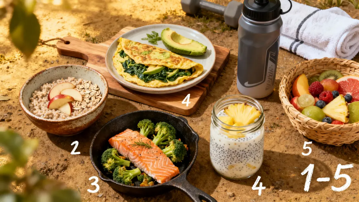 plats recettes brûle-graisse sportifs vue du dessus