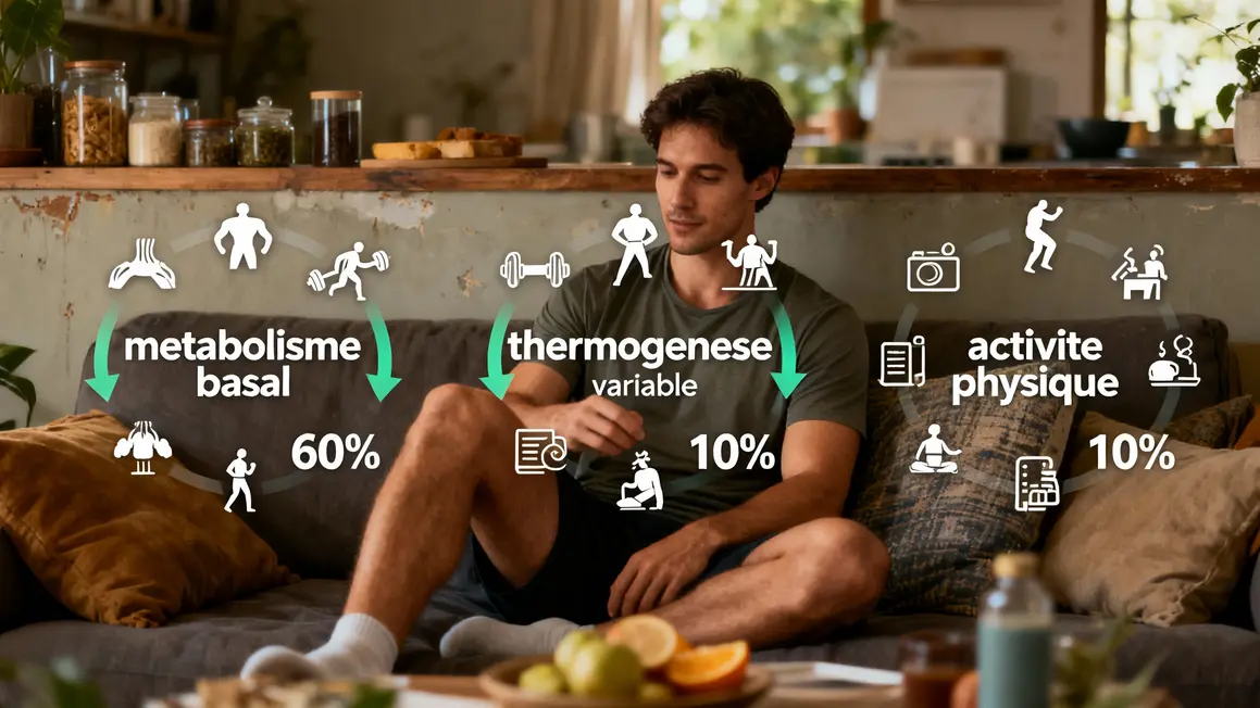 Schema metabolisme basal thermogenese activite physique