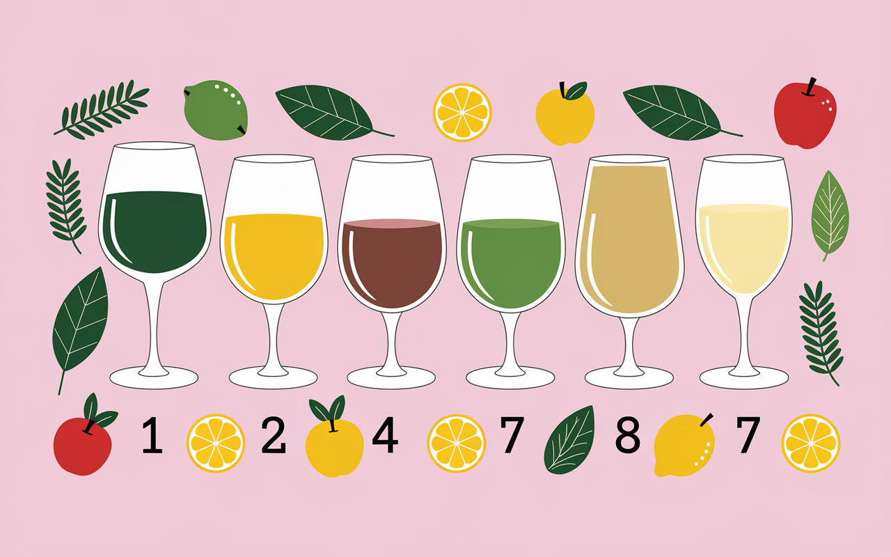 Tableau 7 boisson pour perdre du poids avec fruits et chiffres