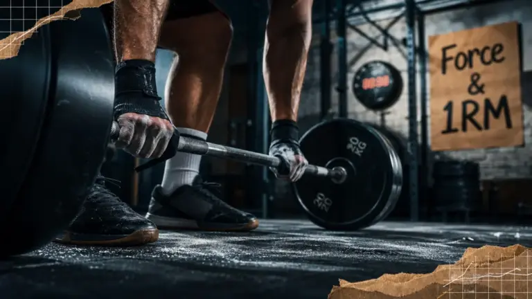 Musculation pour la force : 80% du 1RM, 6 mouvements, barre chargée en salle