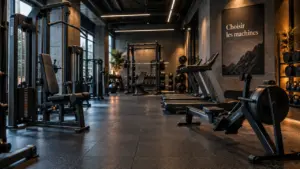 Machines de salle de sport en salle moderne, choix adapté