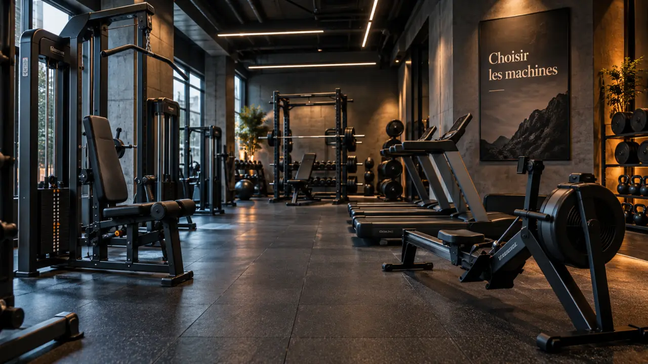 Machines de salle de sport en salle moderne, choix adapté