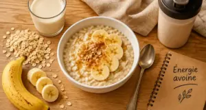 Bol de flocons d'avoine musculation : porridge énergie stable