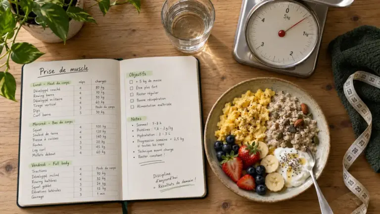Prise de masse musculaire : surplus contrôlé et nutrition