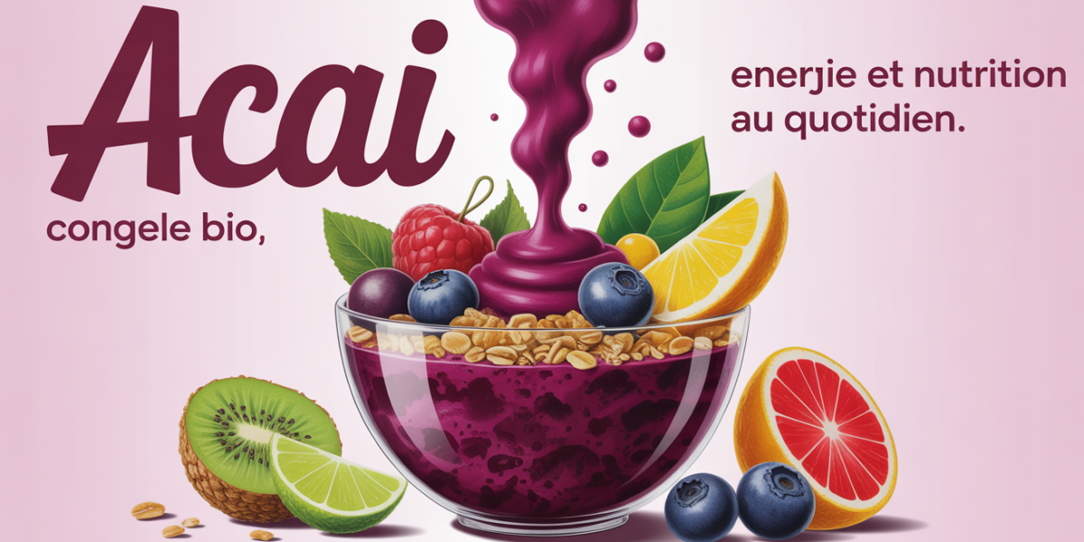 Bol acai congele bio riche en fruits et nutrition