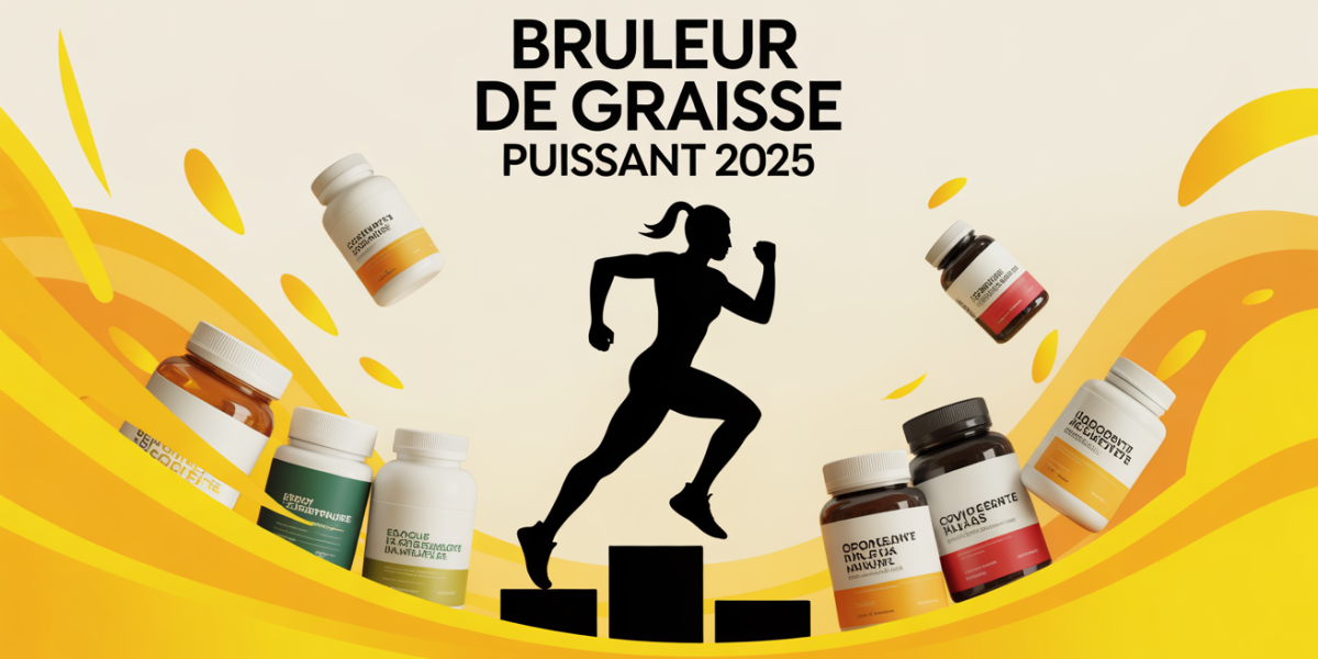 Vue sportive podium avec flacons bruleur de graisse puissant 2025