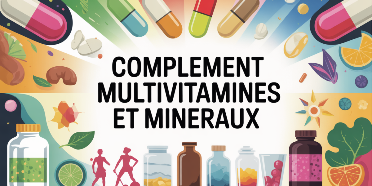 visuel moderne pilules multivitamines mineraux sportif alimentaire