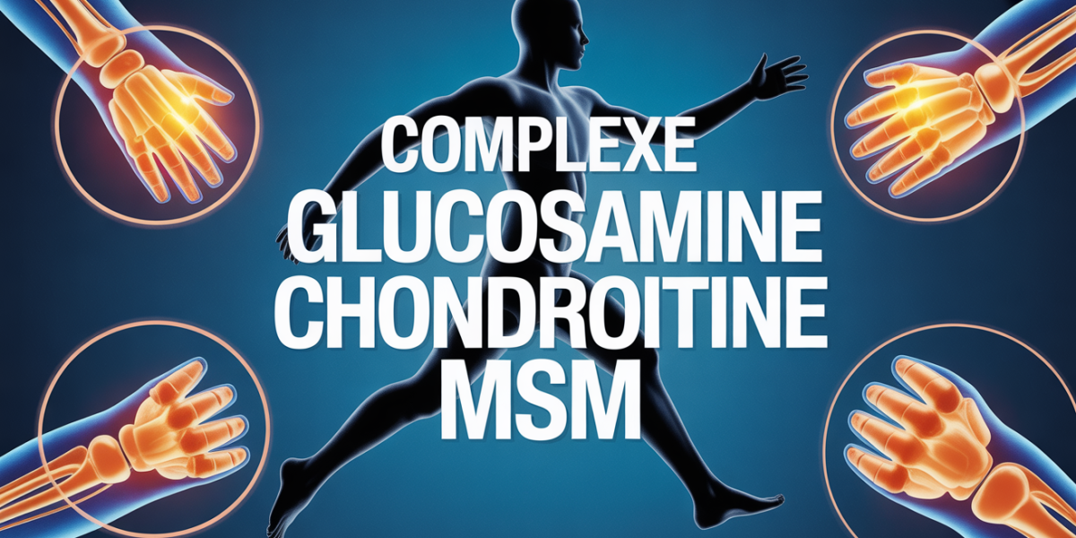 Silhouette articulations lumière complexe Glucosamine Chondroïtine MSM