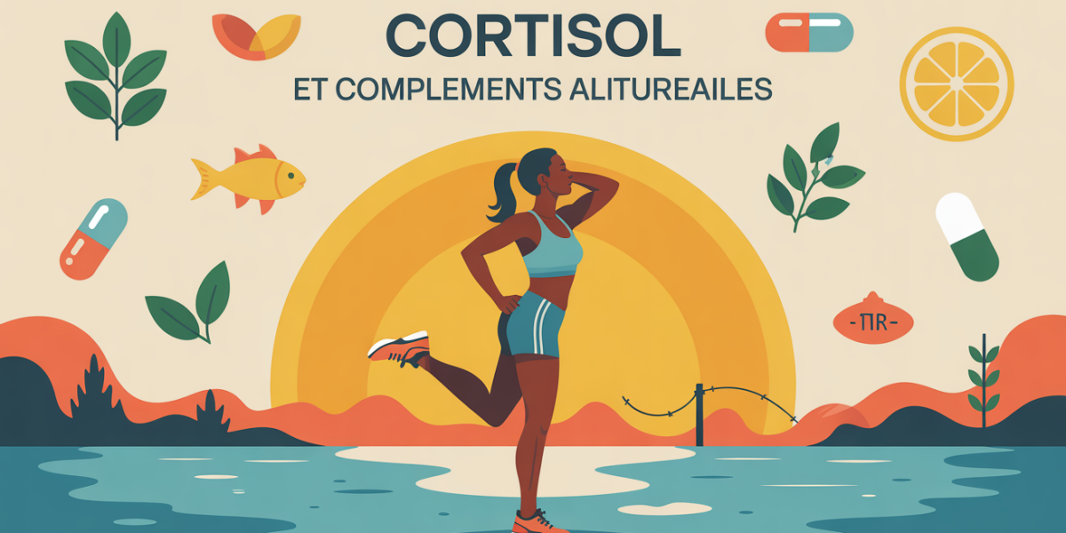 Silhouette sportive avec compléments alimentaires cortisol