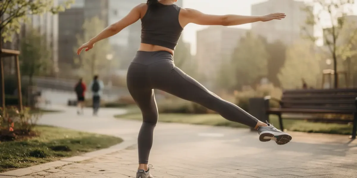 cuisses fines posture dynamique femme sportive