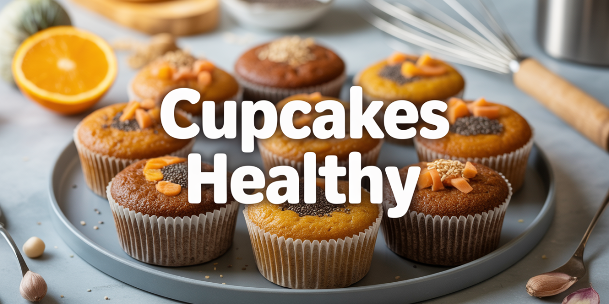 Assiette cupcakes healthy moelleux chia patate douce décoration naturelle