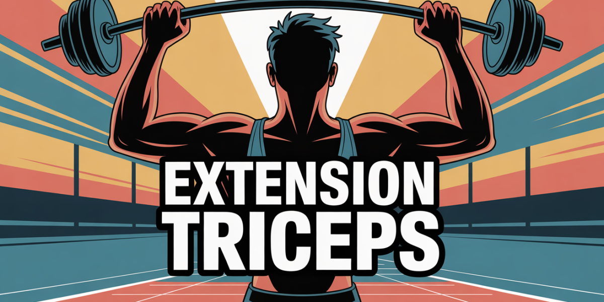 Illustration extension triceps au dessus de la tete musculation