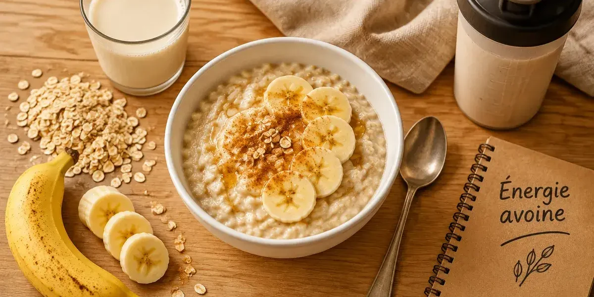 Bol de flocons d'avoine musculation : porridge énergie stable