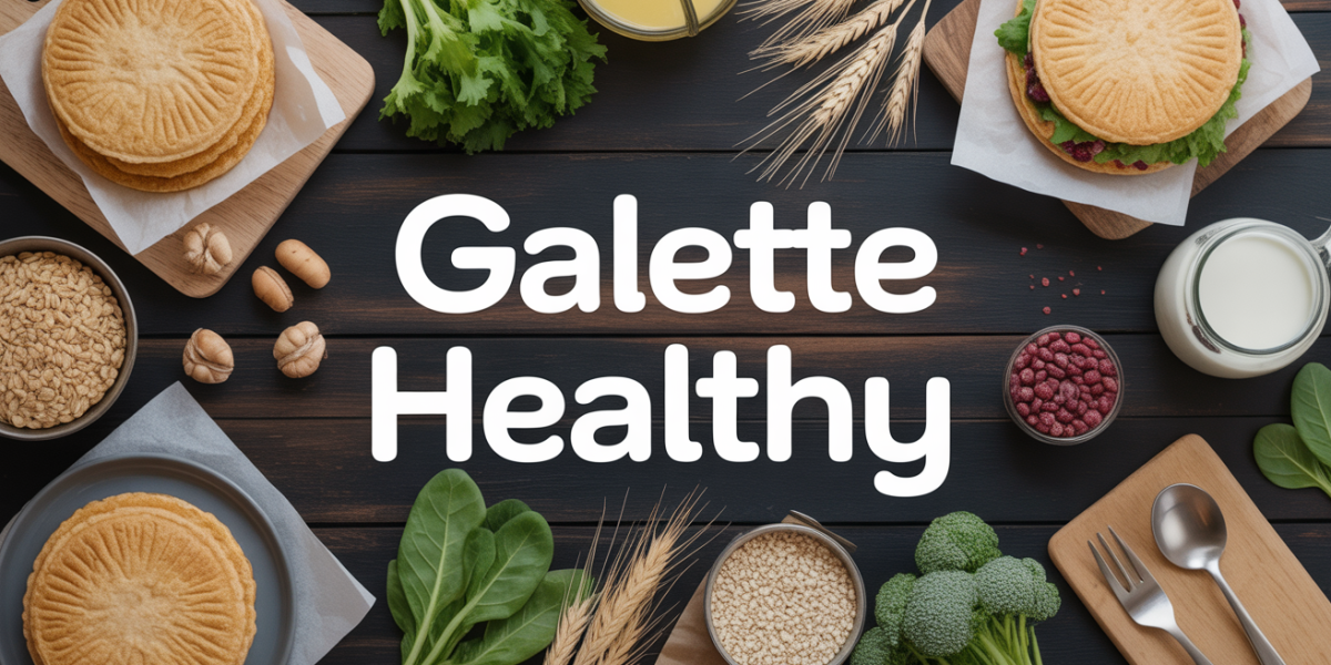 Galette healthy empilees sur table bois, ingrédients nutrition sportive