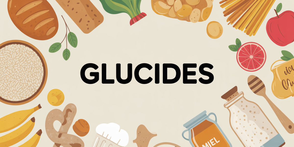 Table avec aliments riches en glucides du quotidien