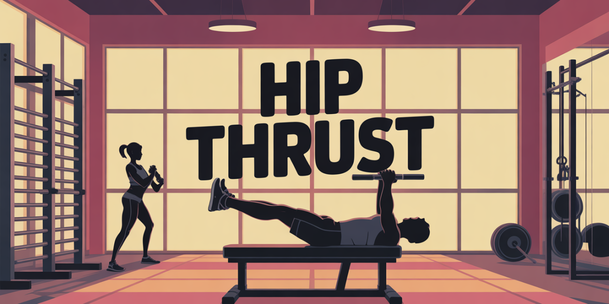 illustration hip thrust banc musculation