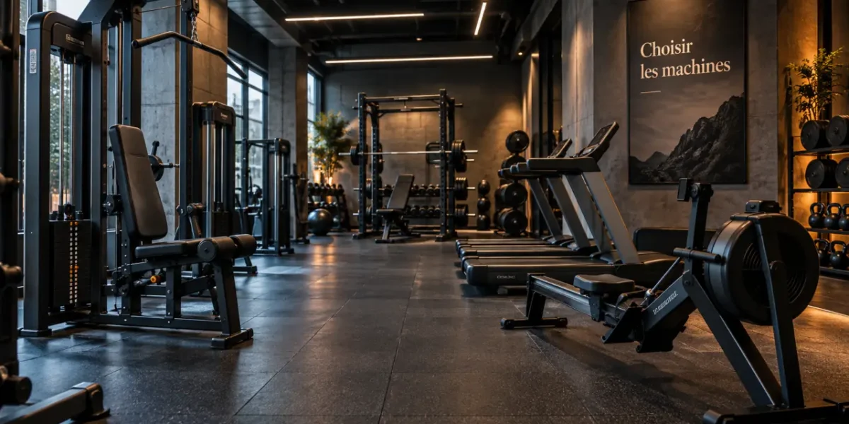 Machines de salle de sport en salle moderne, choix adapté