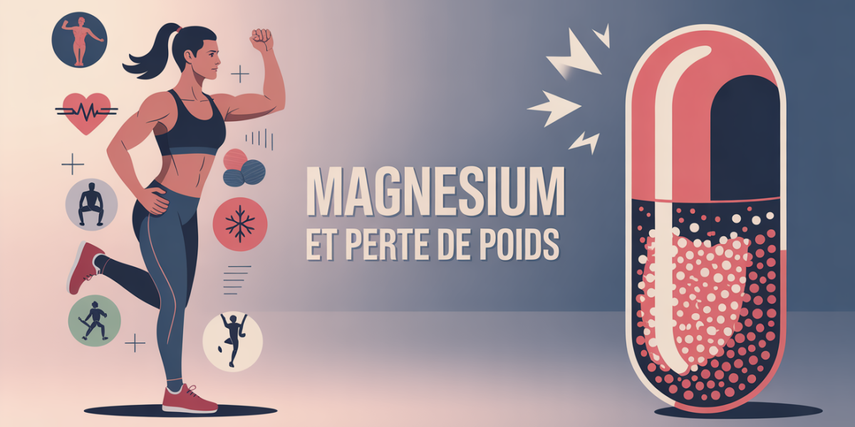 illustration magnesium perte de poids et énergie sportive