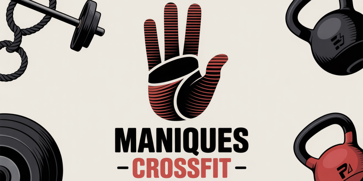 Paume stylisée avec maniques CrossFit et équipements