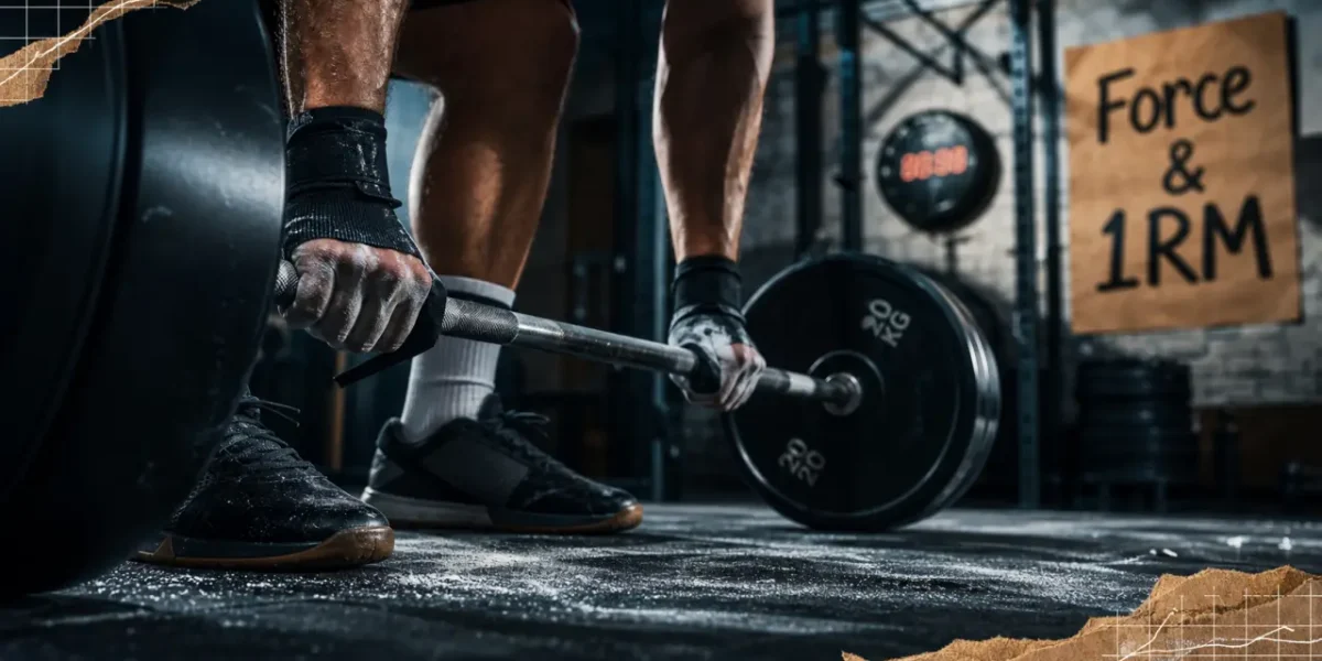 Musculation pour la force : 80% du 1RM, 6 mouvements, barre chargée en salle