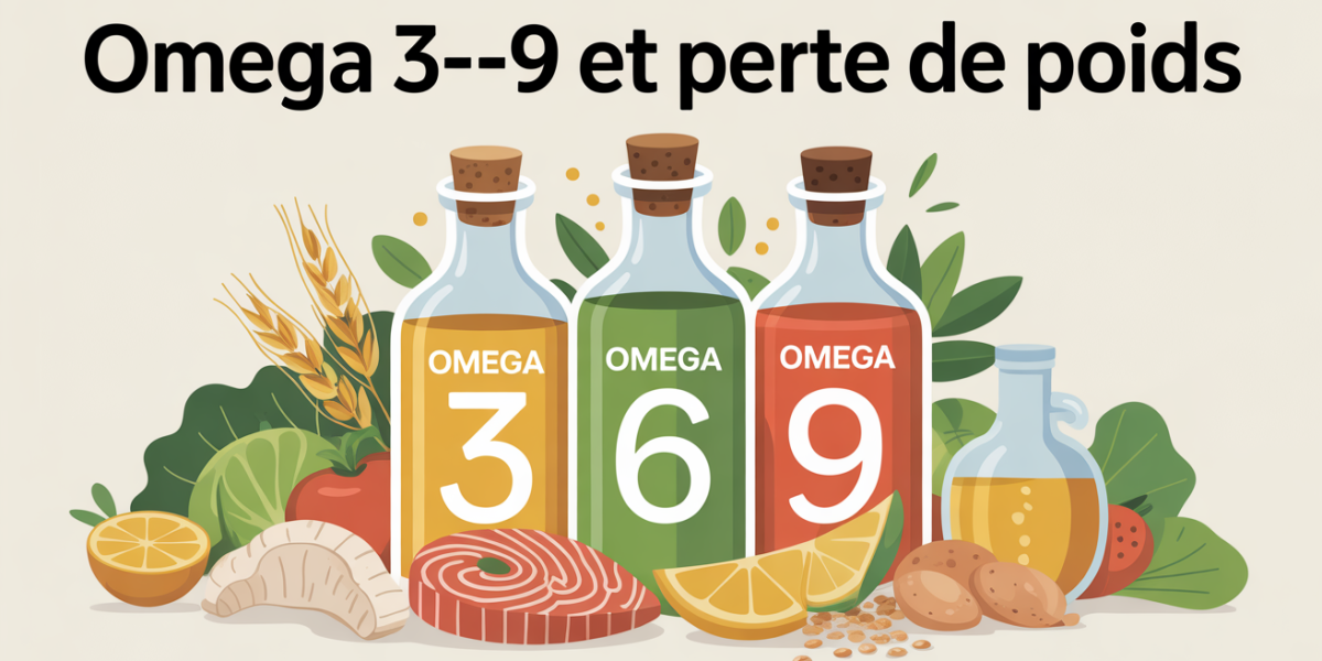 omega 3 6 9 perte de poids et aliments illustration