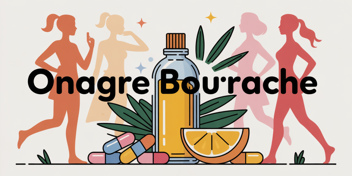 Illustration Onagre Bourrache capsules bienfaits féminins et articulaires