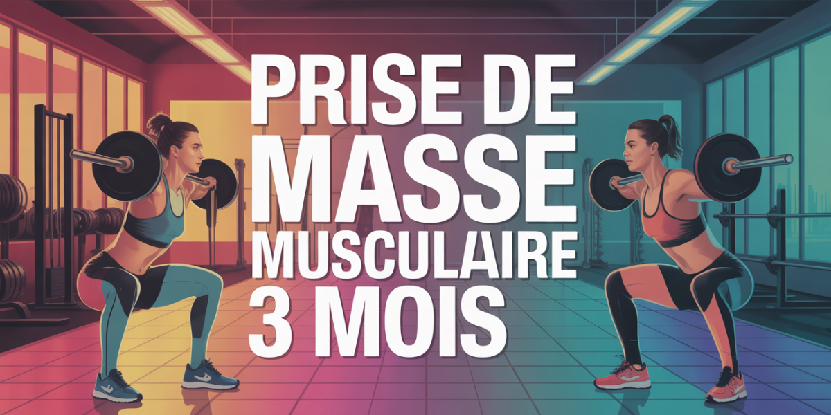 prise de masse musculaire en 3 mois avec haltères en salle de sport