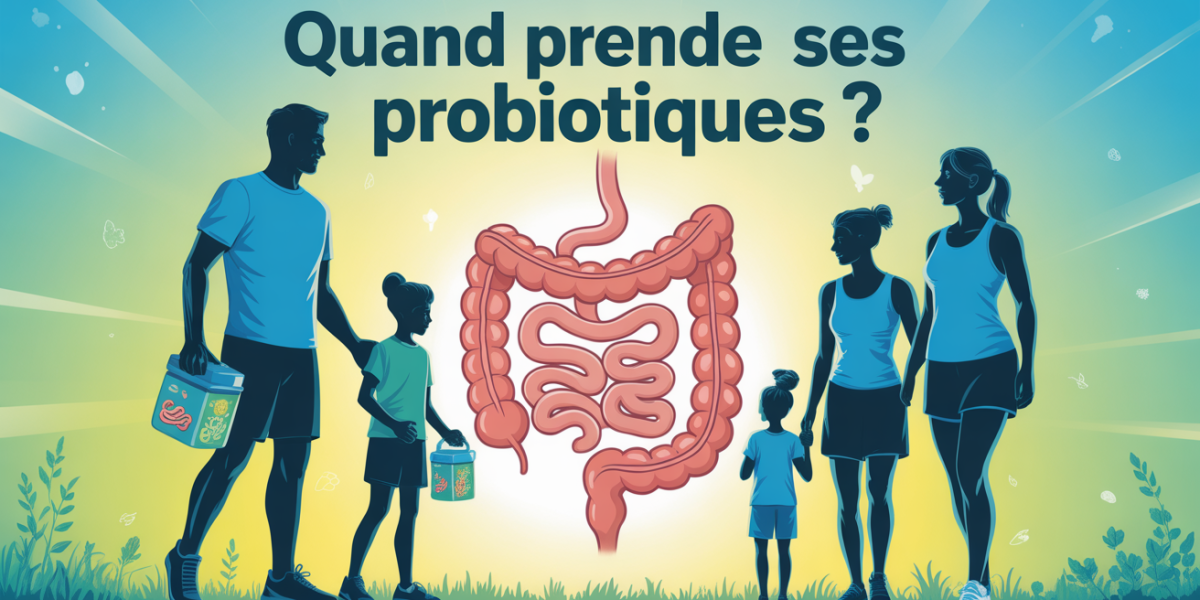 quand prendre ses probiotiques illustration famille sportive