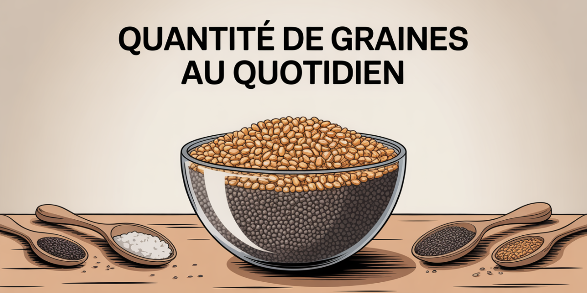 bol transparent avec graines chia lin sesame tournesol courge quantite quotidienne