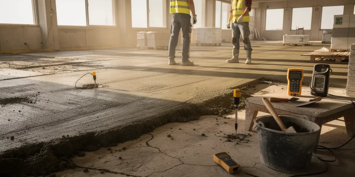 vue chantier sechage materiaux humidite
