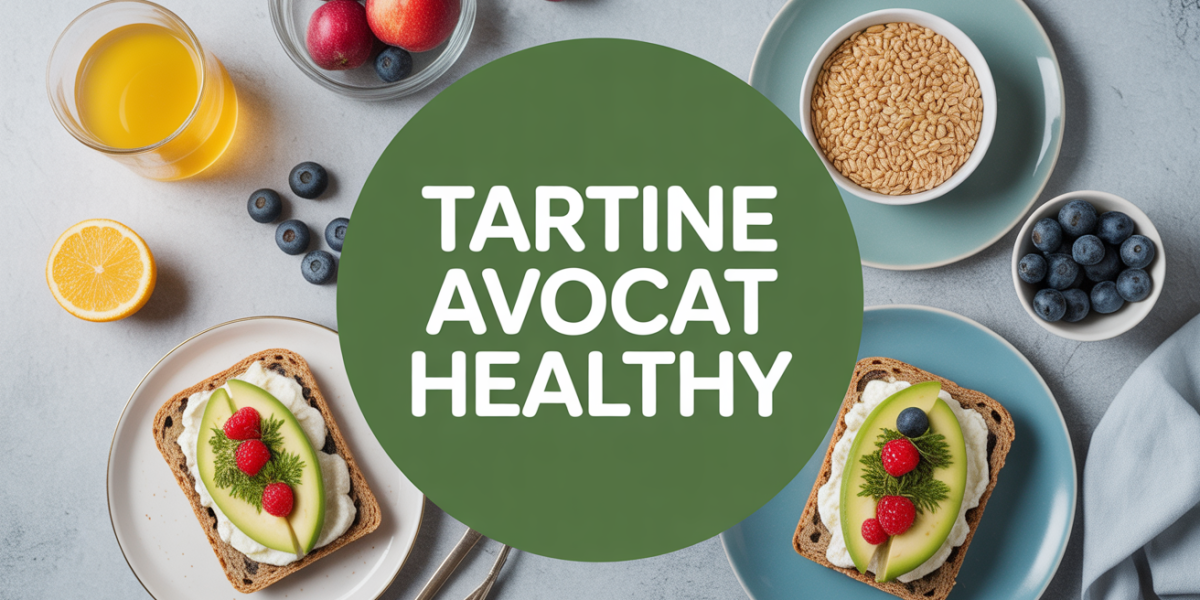 plateau petit dejeuner avec tartine avocat healthy repas sain