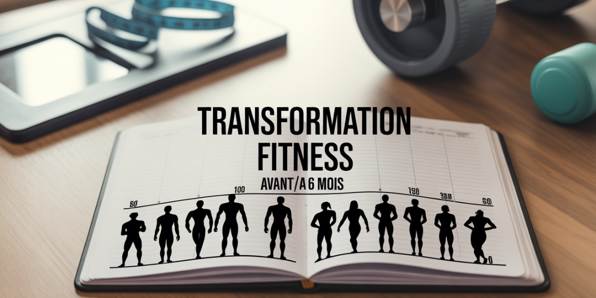 carnet suivi transformation fitness avant apres 6 mois