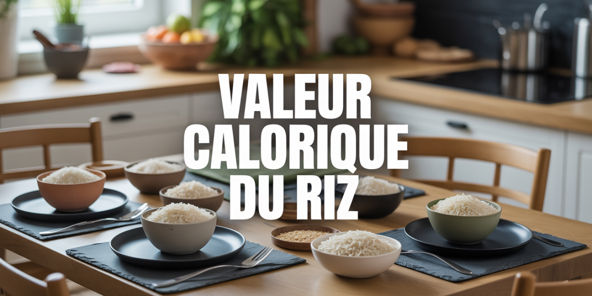 valeur calorique du riz divers types table sportive