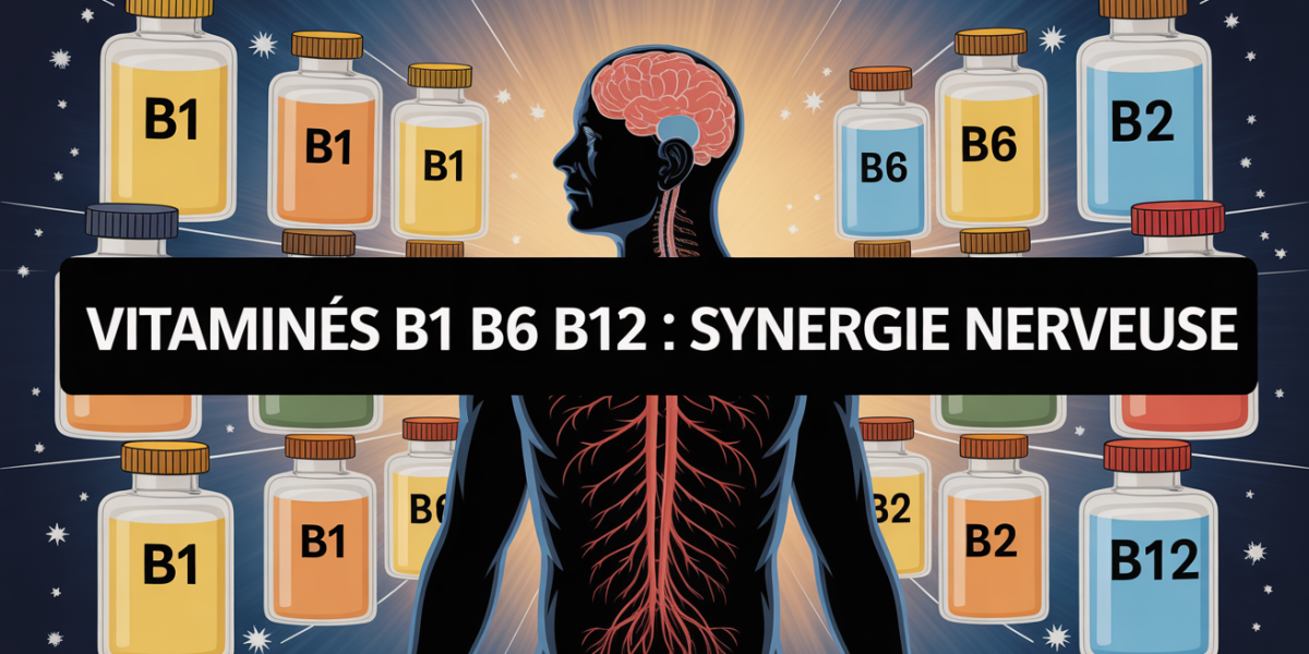 Illustration systeme nerveux synergie vitamines B1 B6 B12