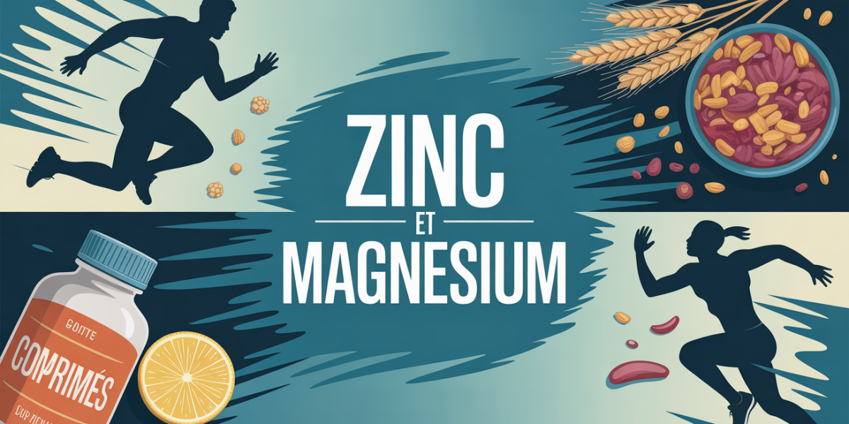 Illustration zinc et magnesium sportifs alimentation récupération